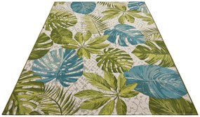 Dywan zewnętrzny Flair Liście turkusowo-zielone 160 cm x 235 cm