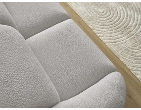 Jasnoszara sofa z materiału bouclé 230 cm Tina – Bobochic Paris