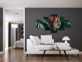 Obraz - Portret tygrysa w dżungli (125x70 cm)