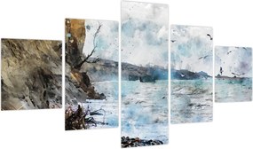 Obraz - Rafa, akwarela (125x70 cm)