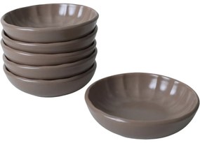 Zestaw 6 misek kamionkowych Laguna 12 cm, brązowy