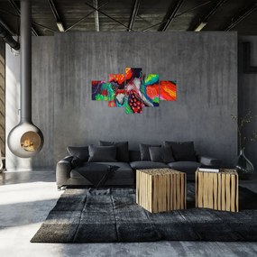Abstrakcyjny obraz - kolory (125x70 cm)