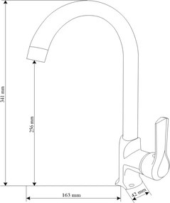 Mexen Sabre bateria kuchenna, czarna - 72190-70