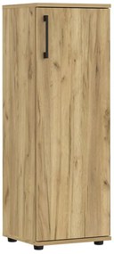 Regał biurowy minimalistyczny z drzwiczkami dąb craft M0-E50