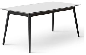 Biało-czarny rozkładany stół z białym blatem 90x165 cm Meza – Hammel Furniture