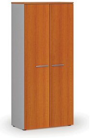 Szafa ubraniowa z wysuwem PRIMO GRAY, 800 x 420 x 1781 mm, szary/wiśnia