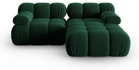 Zielony aksamitny narożnik (prawostronny) Bellis – Micadoni Home
