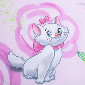Różowa bawełniana pościel dziecięca jednoosobowa 140x200 cm Marie Cat "Pink" – Jerry Fabrics