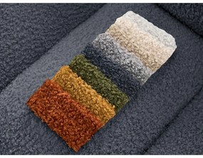 Ciemnoszara sofa z materiału bouclé 232 cm Hippolyte – Bobochic Paris