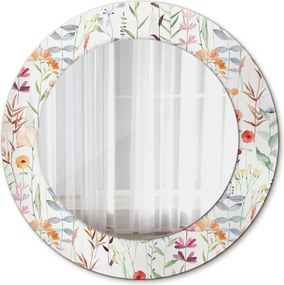 Lustro dekoracyjne okrągłe Dzikie kwiaty