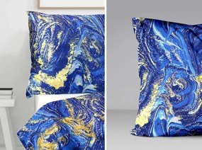 Pościel satynowa Gold Line 140x200 Galaxy granatowa GRENO