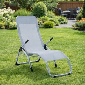 Leżak ogrodowy siateczkowy Barbados YS30, jasnoszary Texteline