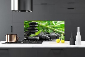 Szkło do Kuchni na Ścianę Zielona Świeżość Bambusa