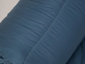 Całoroczna pikowana kołdra 140x200 cm z włókna wydrążonego, niebieska