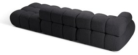 Antracytowa sofa modułowa z materiału bouclé 288 cm Bellis – Micadoni