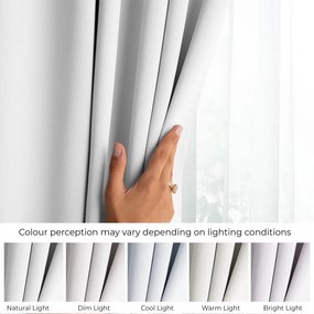 Biała zaciemniająca zasłona termiczna 140x270 cm Pleat – Restilo