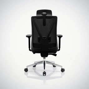 Fotel biurowy ergonomiczny czarny z siatką VECTOR