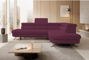 Narożnik OTIS L Prawostronny Regulowane Zagłówki wolnostojący tkanina AURORA 09 WERSAL