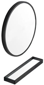 Lustro z półką 70cm czarne
