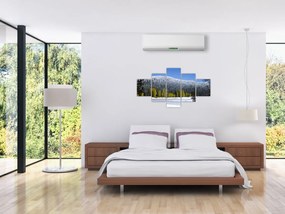 Obraz - ośnieżone góry zimą (125x70 cm)