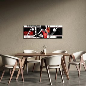 Obraz obrazu starożytnej damy (z zegarem) (90x30 cm)
