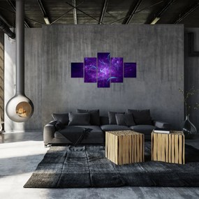Obraz nowoczesnej niebieskiej abstrakcji (125x70 cm)