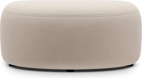 Beżowy aksamitny podnóżek Kate – Micadoni