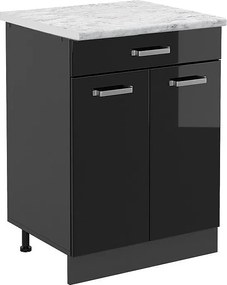 Szafka dolna do kuchni czarny wysoki połysk 60x60x81.6 r-line