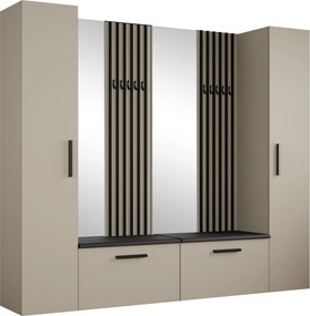 Masseno Garderoba MODULO 241,2/204/40 cm do Przedpokoju Nowoczesna Kaszmir