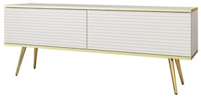 Szafka RTV KARL 3D 135cm wisząca/stojąca biały mat  PIASKI Meble
