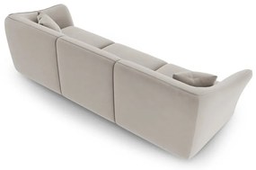 Beżowa aksamitna sofa 292 cm Tokyo – Cosmopolitan Design