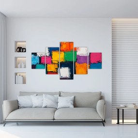 Obraz - Obraz z kolorowymi kwadratami (125x70 cm)