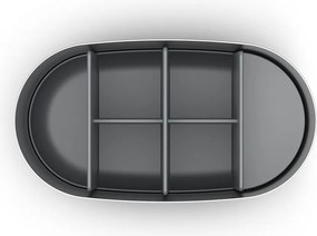 Stojak na szczoteczki do zębów ze stali nierdzewnej w kolorze srebra z połyskiem EasyStore Luxe – Joseph Joseph