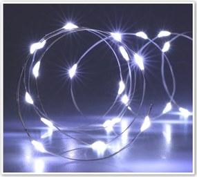 Drut świetlny Silver lights 40 LED, zimna biała, 195 cm