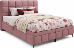 Różowe pikowane łóżko kontynentalne 5 rozmiarów T6-S47