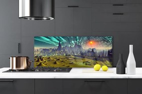 Dekor Szklany do Kuchni Modernistyczna Kompozycja Graficzna