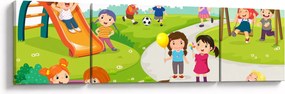 Obraz dziecięcych zabaw w piaskownicy (170x50 cm)
