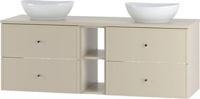 Kaszmirowy Zestaw do Łazienki 140cm Szafka Regał Blat Umywalka Marco