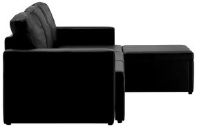 Rozkładana sofa modułowa czarna - Odi 4Q