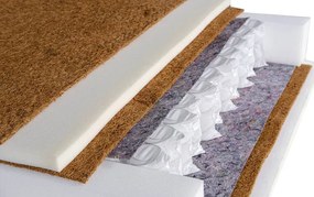 Materac piankowo kieszeniowy z kokosem 140x200 T0-N04