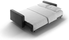 Ciemnoszara aksamitna rozkładana sofa ze schowkiem 222 cm Bali – Cosmopolitan Design