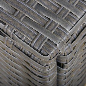 Outsunny Komplet wypoczynkowy z technorattanu, 10-częściowy Komplet stolik z krzesłami, zestaw ogrodowy, zestaw wypoczynkowy, zestaw mebli ogrodowych