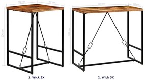 Industrialny stolik barowy 120x60 – Arenzo 3X