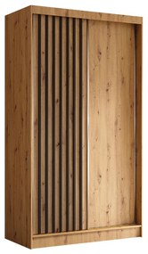Szafa przesuwna - Lamel 120 cm, dąb artisan
