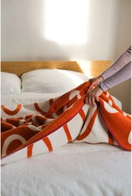 Pomarańczowy koc 150x200 cm Swirl – noo.ma