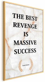 Plakat Best Revenge 29,7x42 cm z ramą złotą bez marginesu ARTGEIST B