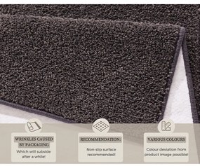 Antracytowy chodnik Hanse Home Pure, 80x200 cm