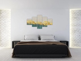 Obraz - Tekstura ze złotą dekoracją (125x70 cm)