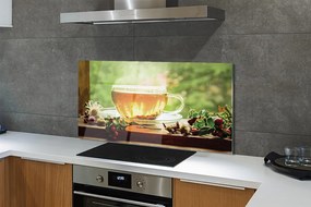 Szklany Panel Gorący Napar Ziołowy