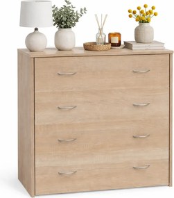 Komoda z 4 szufladami w kolorze dębu L4-P48
